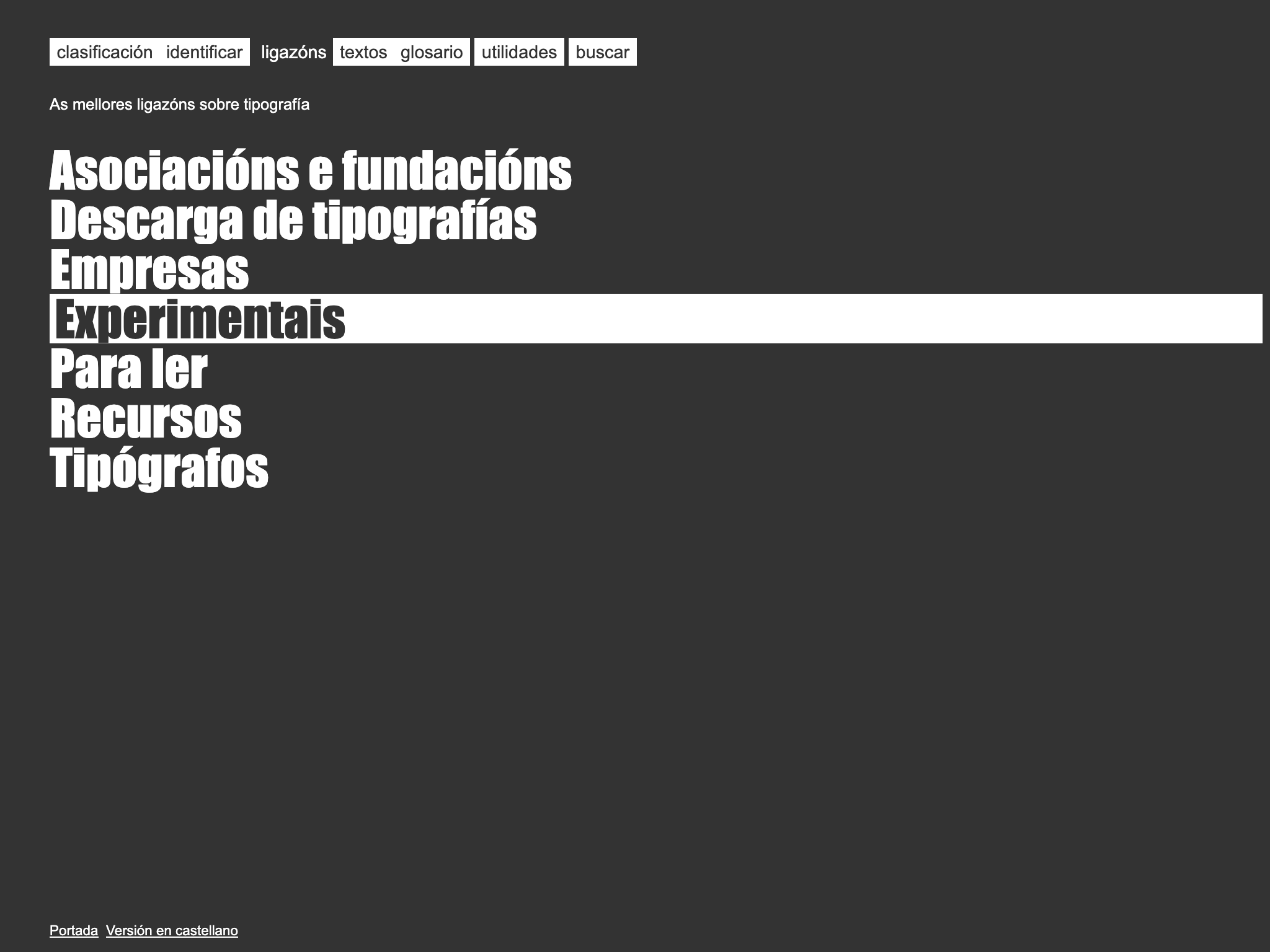 Sección de ligazóns de letrag v2